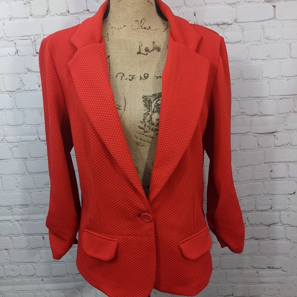 Alex & Olivia Red Blazer Large - Picture 1 of 5